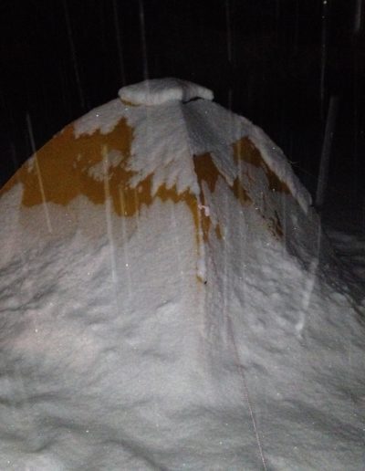 Tent-bound in snowstorm on Mt Washington