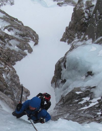 Crux pitch, Waterfall Gully, Katahdin